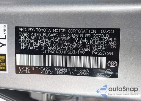 2023 Toyota Prius Prime Xse Premium z USA, uszkodzony, nr VIN JTDACACU4P3007199